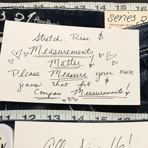 ๐๐COMPARE MEASUREMENTS W YOUR OWN JEANS THAT FIT - Picture 2 of 8
